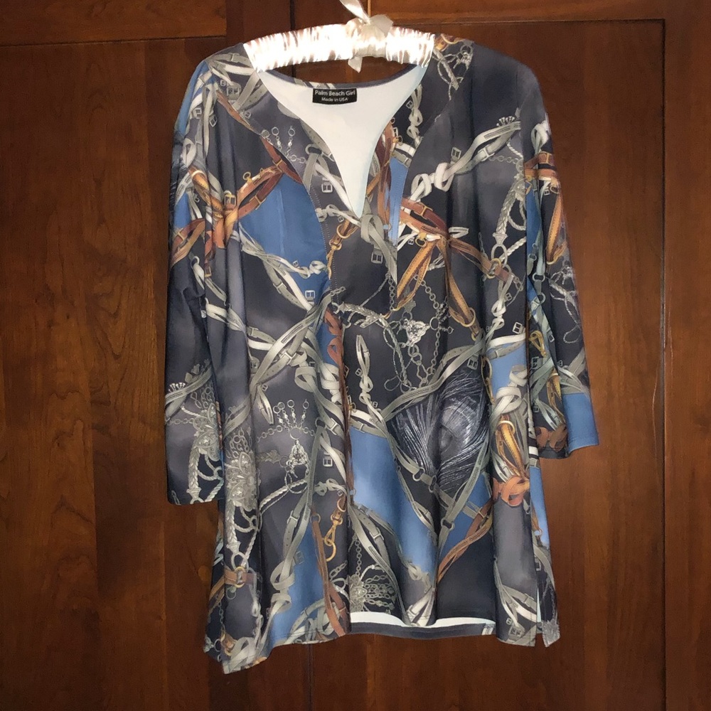 Palm Beach Girl custom equestrian tunic top VG